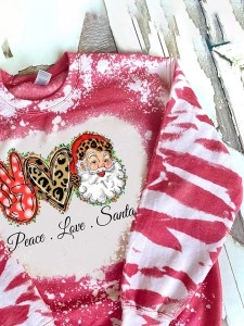 Peace Love Santa printed sweatshirt