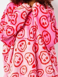 Pink Wool Blanket Hoodie