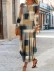 Plaid casual round neck dress