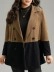 Plus-size women's elegant tweed coat