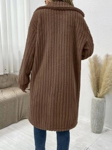 Plush lapel top jacket