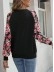 Printed patchwork casual round neck long-sleeved sweatshirt