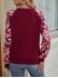 Printed patchwork casual round neck long-sleeved sweatshirt