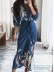 Printed pleated irregular strap dress