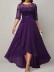Purple lace patchwork dress dress