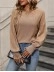 Ribbed Solid Crew Neck T-Shirt,