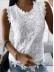 round neck lace vest top