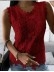 round neck lace vest top