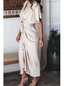 RUFFLE Irregular Strap Dress