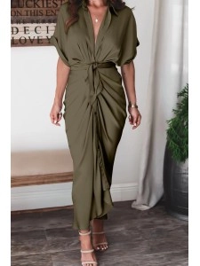 RUFFLE Irregular Strap Dress