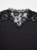 Sexy simple V-neck lace patchwork T-shirt