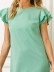 Simple and elegant dress with small green flying sleeves