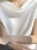 Simple and elegant satin shirt with swing neck
