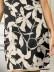 Simple elegant print dress with small flying sleeves