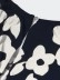 Simple round neck long sleeve flower dress for women
