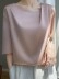 Simple satin shirt with crew neck pull-over