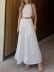Simple women's tank top + half skirt 2 pieces set