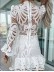 SINCERELY SWEET CROCHET LACE PETAL TRIM MINI DRESS