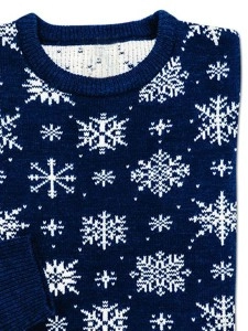 Snowflake Navy Winter Sweater