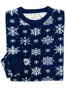 Snowflake Navy Winter Sweater