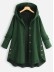 Solid Casual Top Long Sleeve Hooded Coat