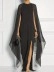 Solid color chiffon cape shawl dress dress elegant dress