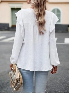 Solid color temperament casual long sleeves