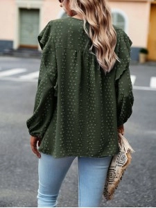Solid color temperament casual long sleeves