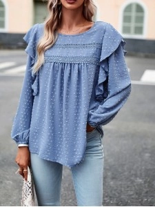 Solid color temperament casual long sleeves