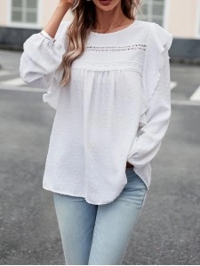 Solid color temperament casual long sleeves