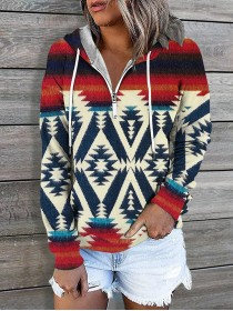 Stand collar zipper long sleeve fashionable casual sweatshirt