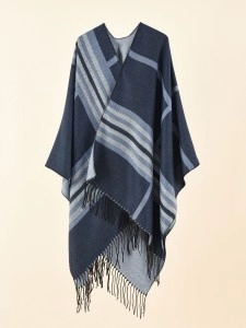 Striped Color Block Floral Color Block Shawl