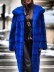 Stylish solid color faux fur long coat