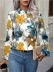 Stylish top with large painted flowers