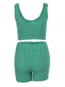 Three-piece plush pajamas for women