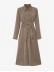 Tie Waist Long Sleeve Midi Shirt Dress