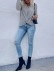 Twist Front Long Sleeve Waffle Knit Top