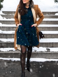 Under the Mistletoe Flannel Dress