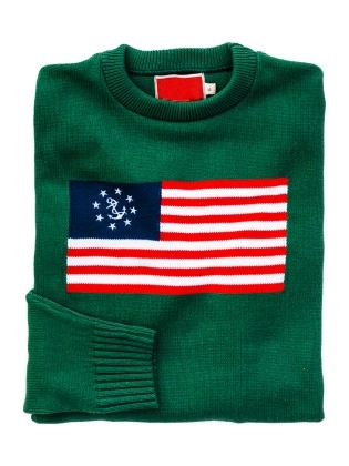 Unisex flag print casual sweater