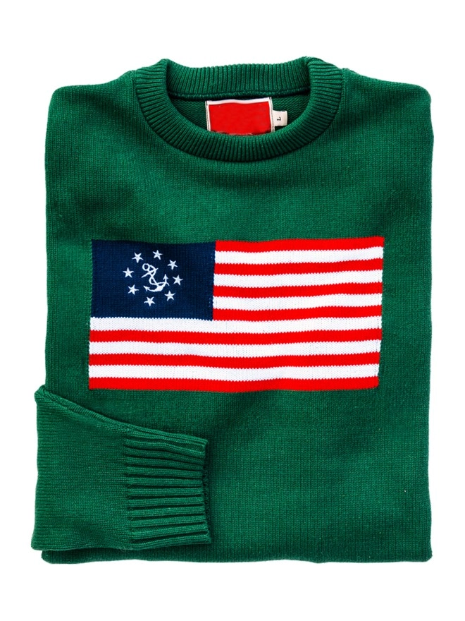 Unisex flag print casual sweater