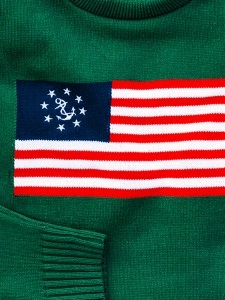 Unisex flag print casual sweater