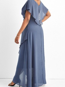 V-neck lace patchwork dress dress dress