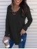 V-neck strappy loose top T-shirt