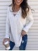 V-neck strappy loose top T-shirt