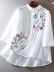 Vintage ladies position embroidered blouse blouse