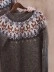 Vintage Round Yoke Crew Neck Comfy Sweater