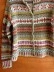 Vintage Tribal Geometry Rainbow Button Comfy Sweater