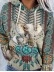 Vintage Western Elephant Print Hoodie
