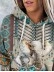 Vintage Western Elephant Print Hoodie