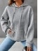 Waffle round neck long sleeved sweater solid color top